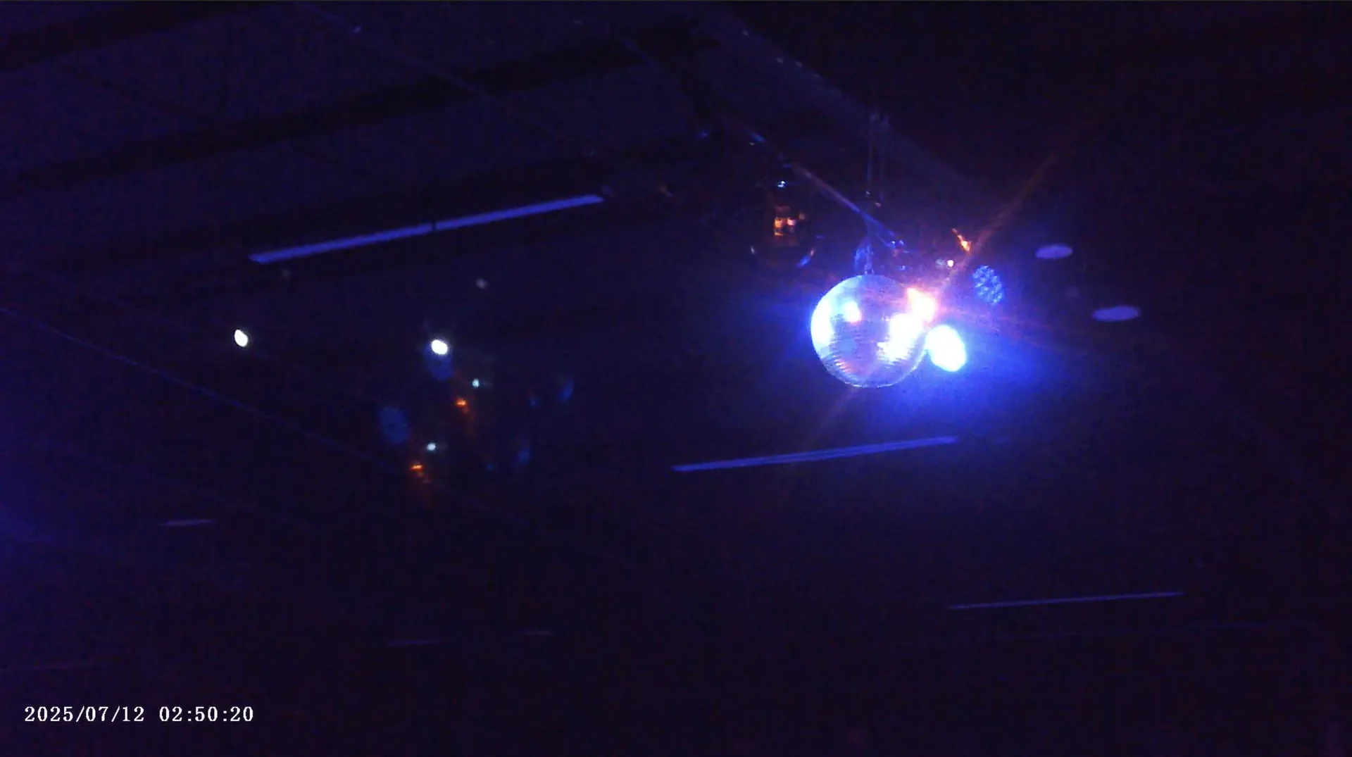 Disco ball at the rink